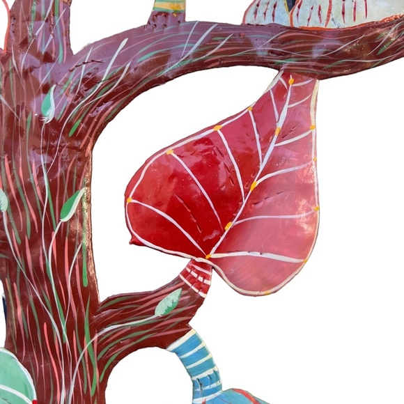 Handmade/ Hand Painted from Recycled Steel Drum Cats in Tree - Picture 8 of 10